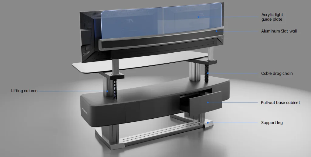 Индивидуальный подъемный компьютерный стол мультимедийная мебель ресурсы центра обработки данных центральная консоль диспетчерской