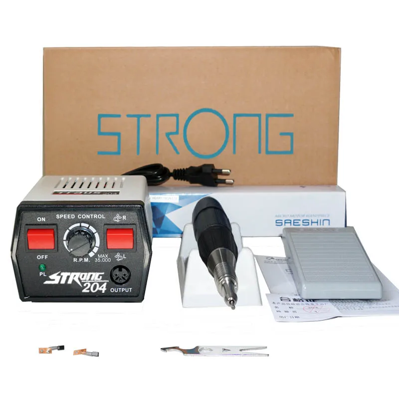 Фрезерный станок Strong 35000 + 204 для маникюра 65 Вт 102 ОБ/мин