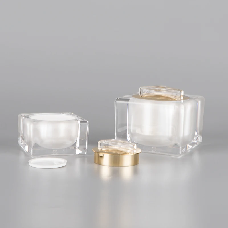 15g 30g 50g sample empty crystal Square cream jars Packaging bottle Acrylic Plastic eye cream jar