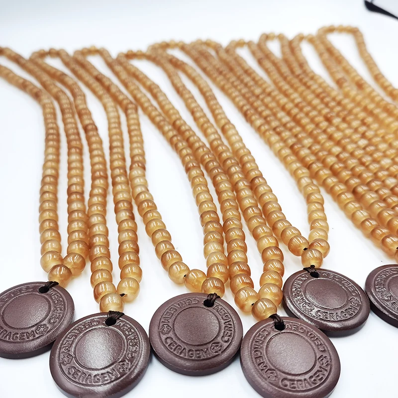 Заводская оптовая продажа микротоки способствуют циркуляции крови и гладкости натуральный камень ожерелье из бисера подарок турмалин