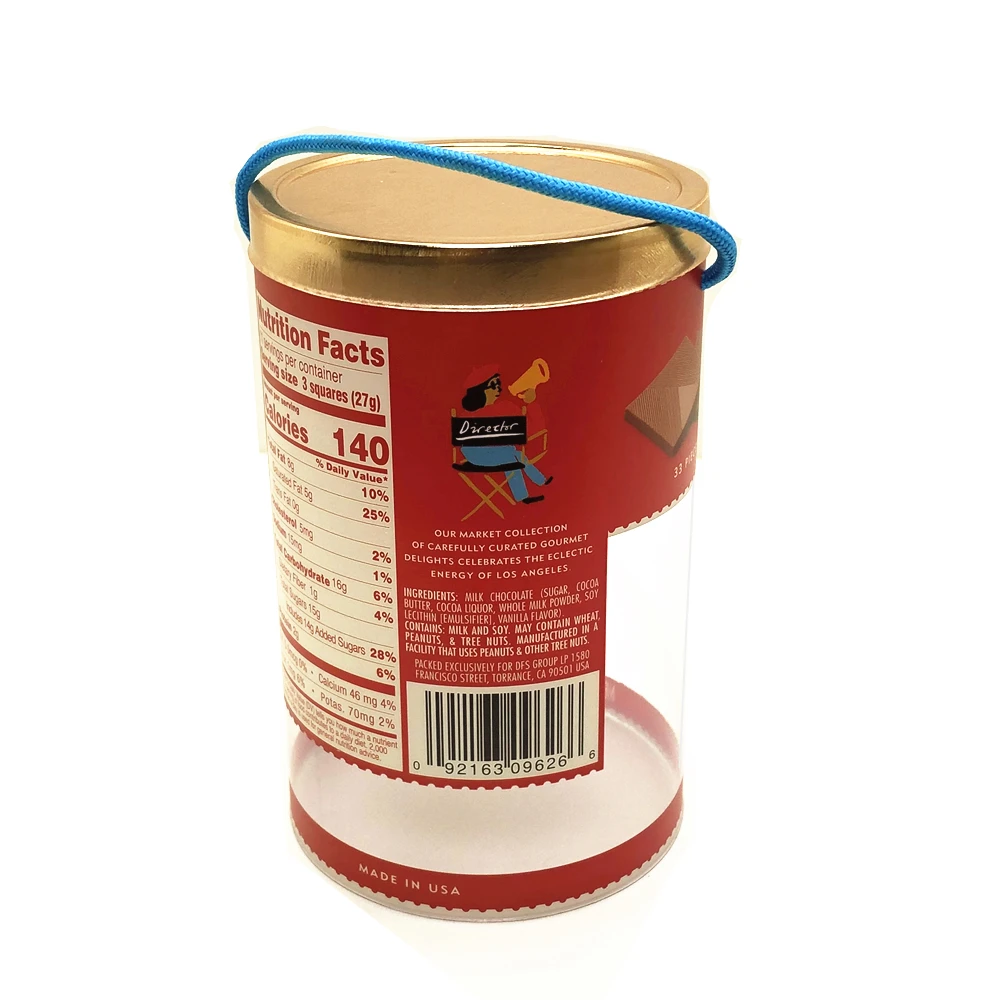 
PVC Transparent Round Packaging Box Clear Plastic Cylinder with Lids 