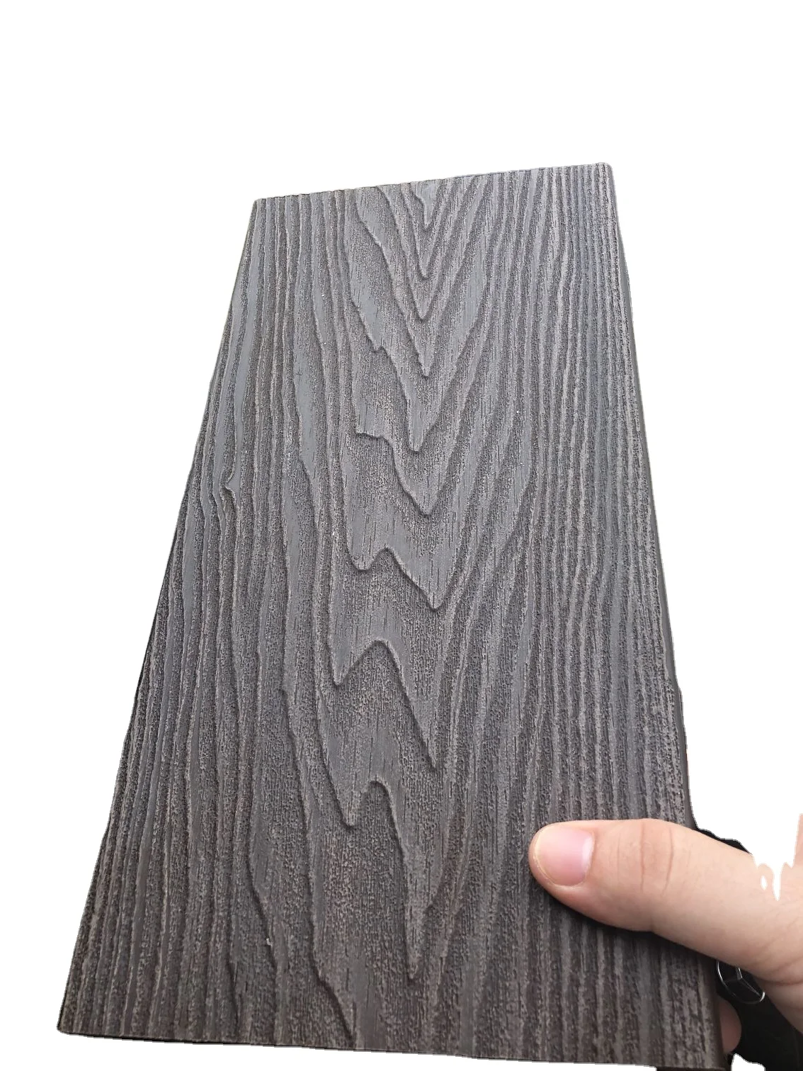 Высококачественный черный 3D глубокий рельефный композитный настил из ДПК польский напольный закрытый доска