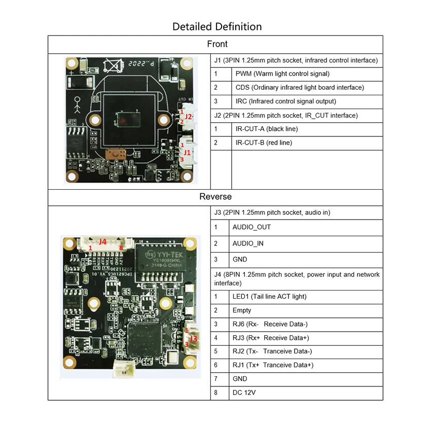 5MP H.265 Starlight основная плата модуль камеры CCTV FH Сетевая камера Ip печатная плата