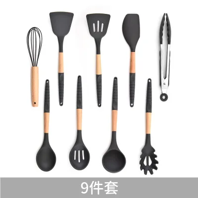Cookware and Wooden Silicone Kitchen Utensils