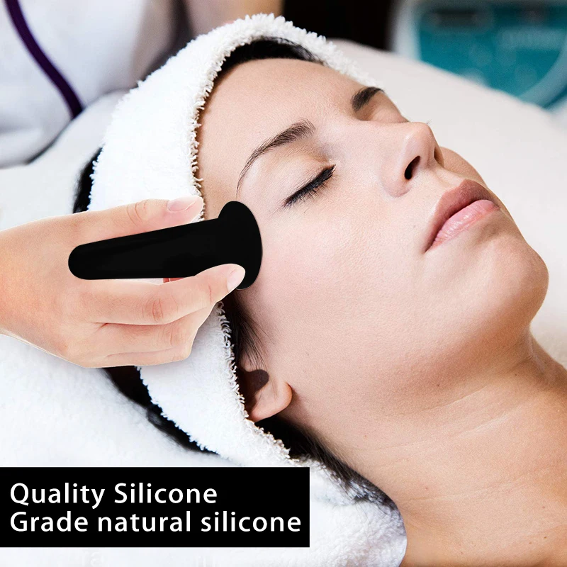 
Home Use Face Cupping Set Facial Set with Silicone Brush Anti-Aging Face Lift Cupping Massage 