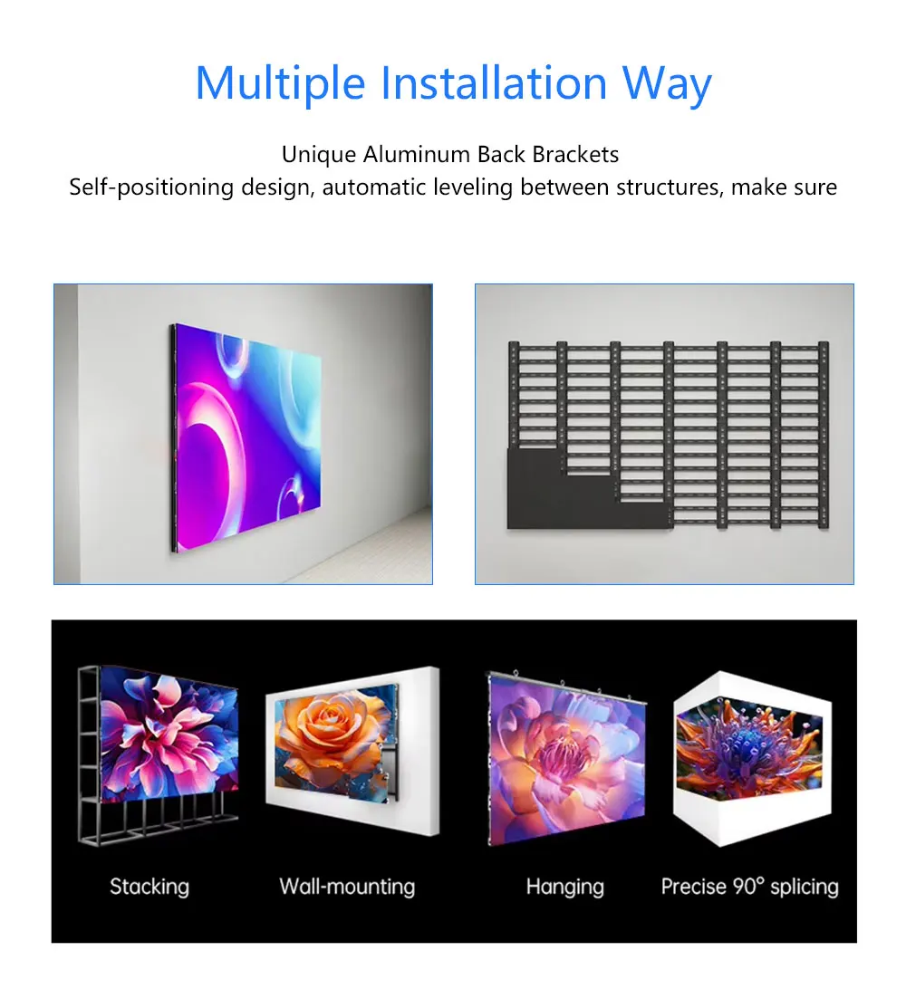 Waterproof COB Indoor Small Pixel Pitch P0.6 P0.7 P0.9 P1.25 Micro Thin Church Led Video Wall Display Panel Advertising Screen