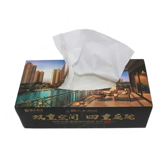 Складная цветная бумажная коробка для салфеток с индивидуальным дизайном