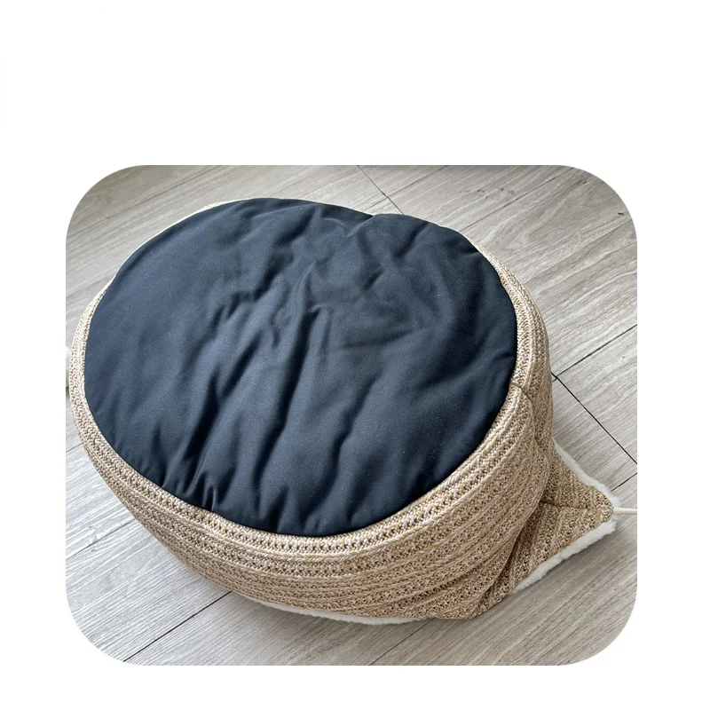 Luxury Round Houses Long Wool Puppy Kennel Kitten Washable Cushion Pet Dog Beds & Accessories