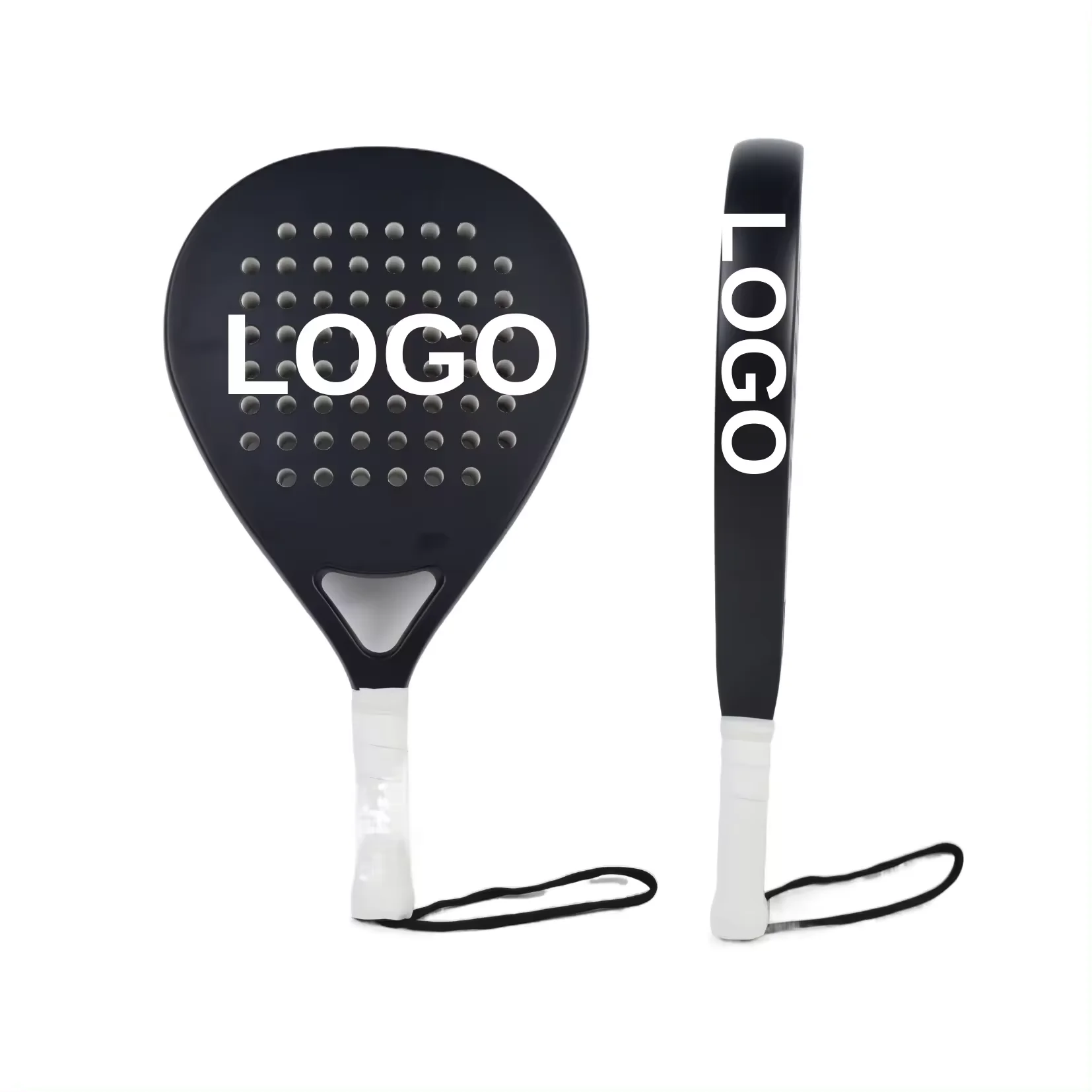 diamond/teardrop/round shape custom logo carbon/fiberglass/3K/12K/18k paddle/padel tennis racket