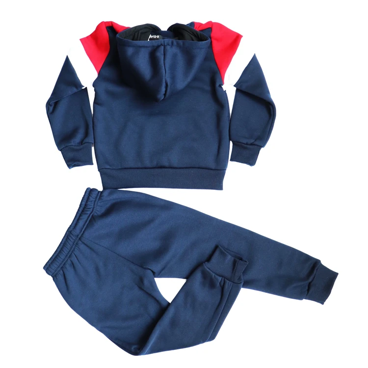 Заводская цена, низкий минимальный заказ, модный дизайн, большой детский комплект из 2 предметов с капюшоном с буквенным логотипом, детский наряд с логотипом, комплект одежды