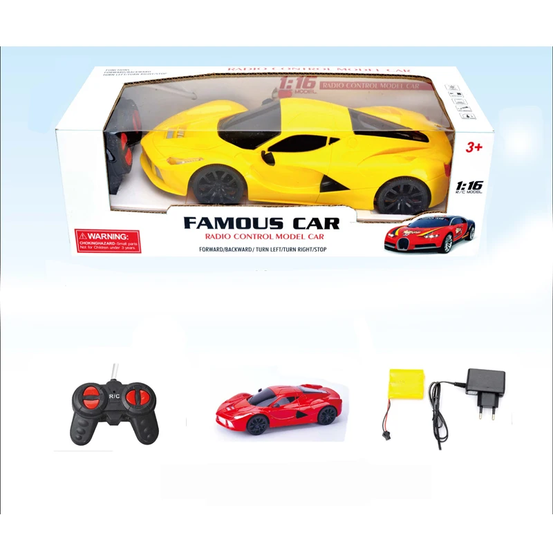 
2. 4GHz, 1/16 Scale Electric Model Vehicle for Kids and Toddler with LED Lightning Rechargeable Batteries RC Toy Cars Hobby Toy 