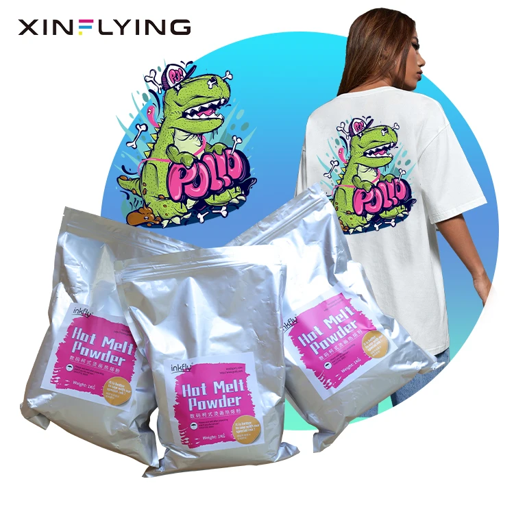 XinFlying USA Warehouse DTF Hot Melt Powder Adhesive Glue for T-shirt Printing DTF Printer Heat Transfer Printing Machine