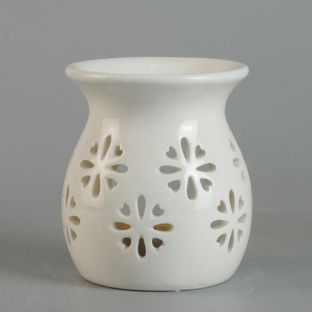 Antique-Style Classical Design Ceramic Essential Fragrance Oil Burner Handmade Wax Melt Warmer Office/Bedroom Use Boxes Packed