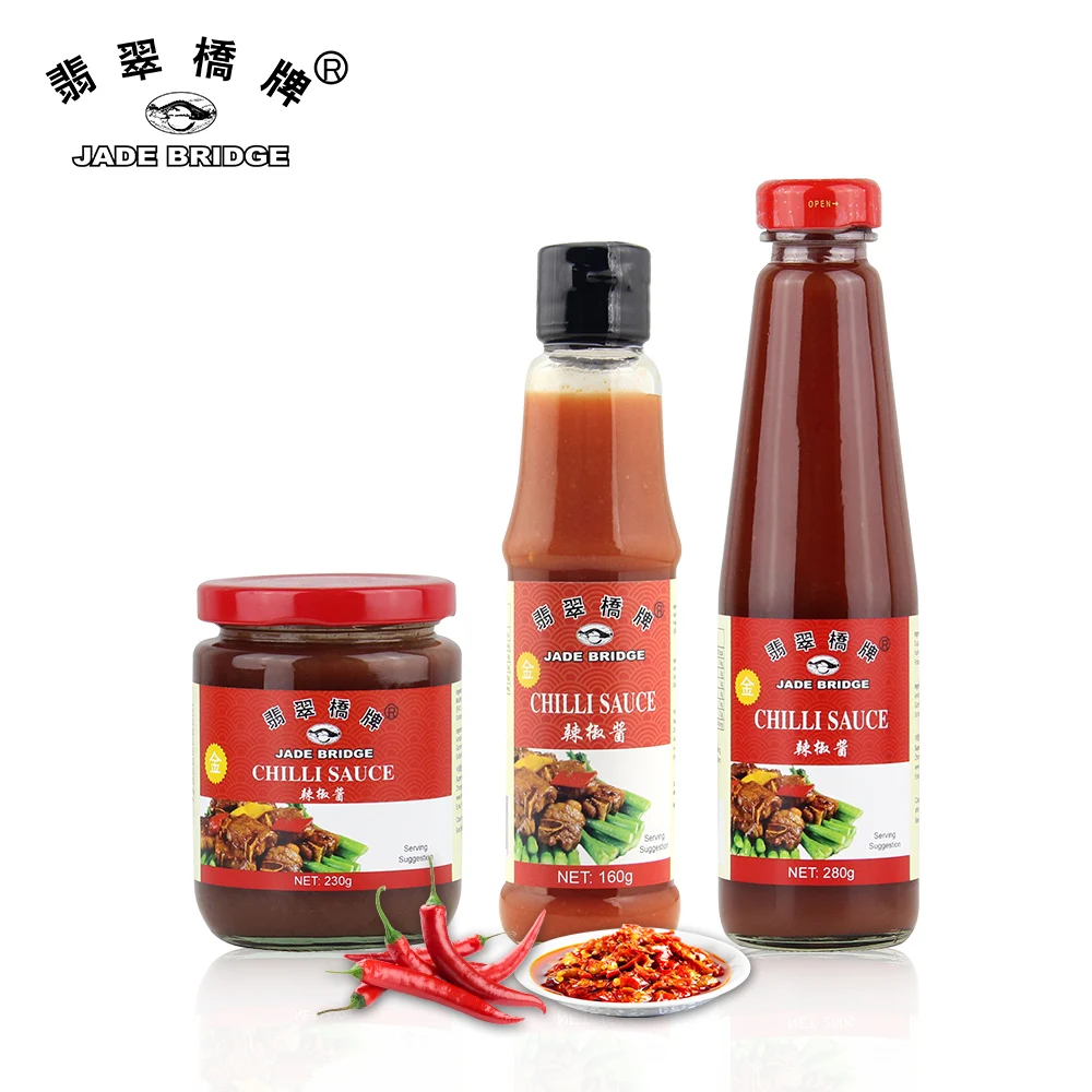Hot Sale Chinese OEM Factory Jade Bridge Spicy Noodle Chili Paste 320 g Hot Red Pepper Sweet Chili Sauce