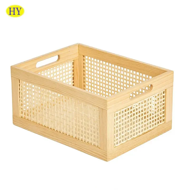 Crates Large Fruit Vegetable Storage Basket Box Basket for Gift Rustic Wood Decorative Shipping Wooden China Vegetable Packing