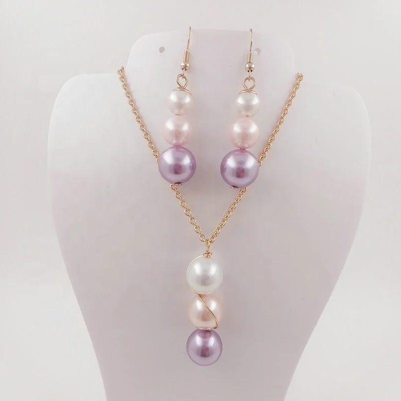 JX126 jewelry set with shell pearl earring custom color Hawaii jewelry wholesale for women and girls
