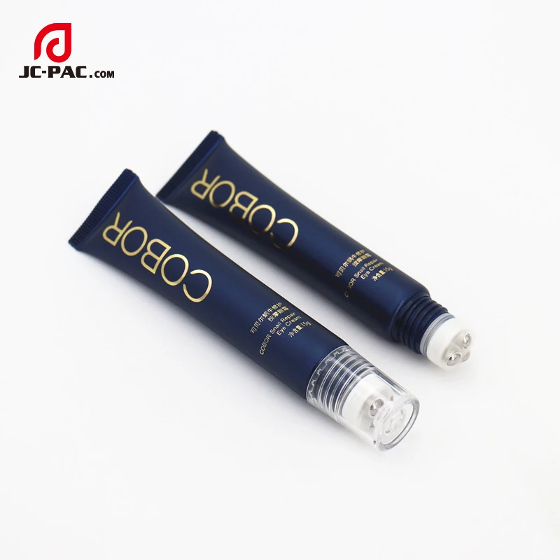 SMALL MOQ Custom Steel Roll Ball Massage Head 25g Eyes Cream Tube  Aluminum Laminated Eye Gel Packaging Soft Tube