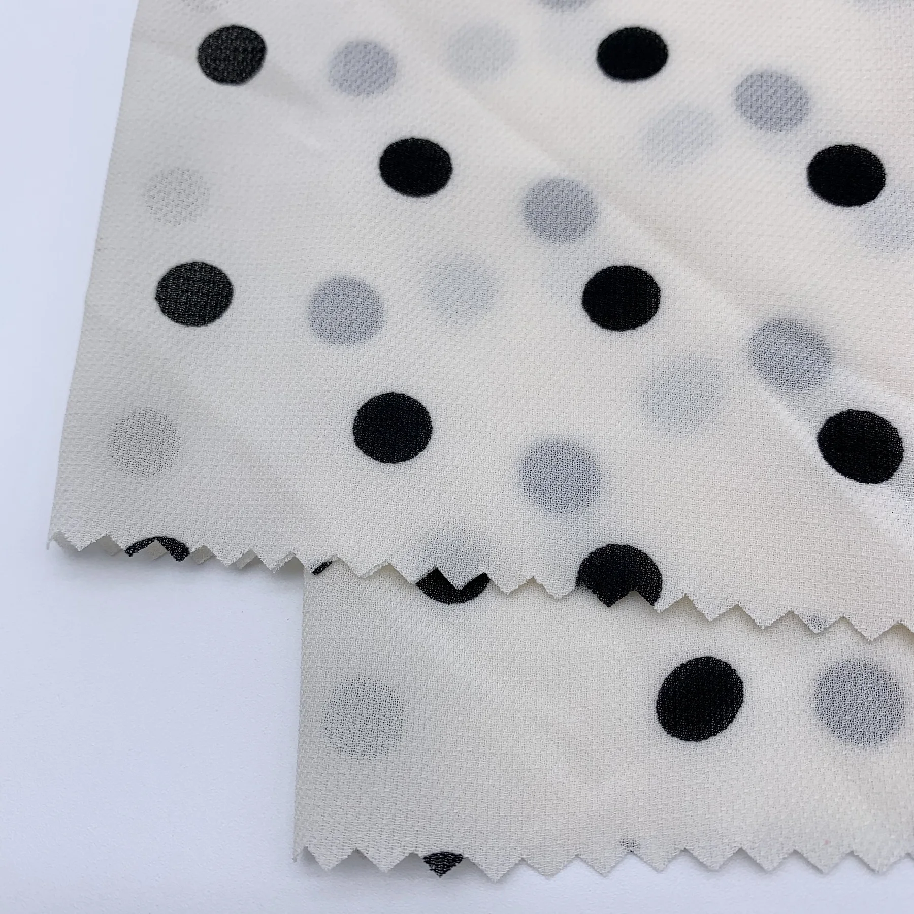 high quality 100% recycle polyester screen printed twill crepe georgette chiffon fabric for dress
