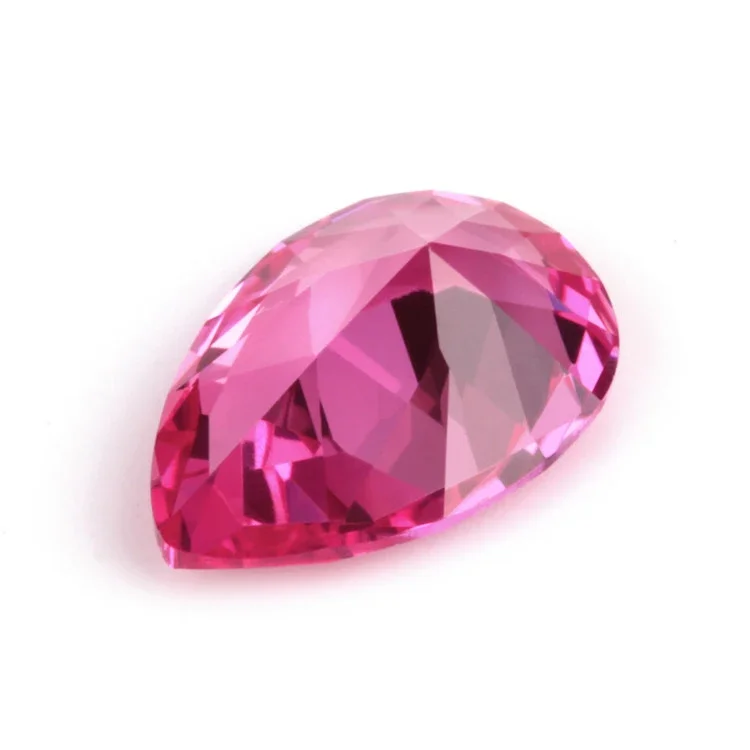 Artificial Cultivation Paphlacha Teardrop Pear Shape Lab Grown Sunset Coloured Nude Stone Jewellery Ring Nude Stone