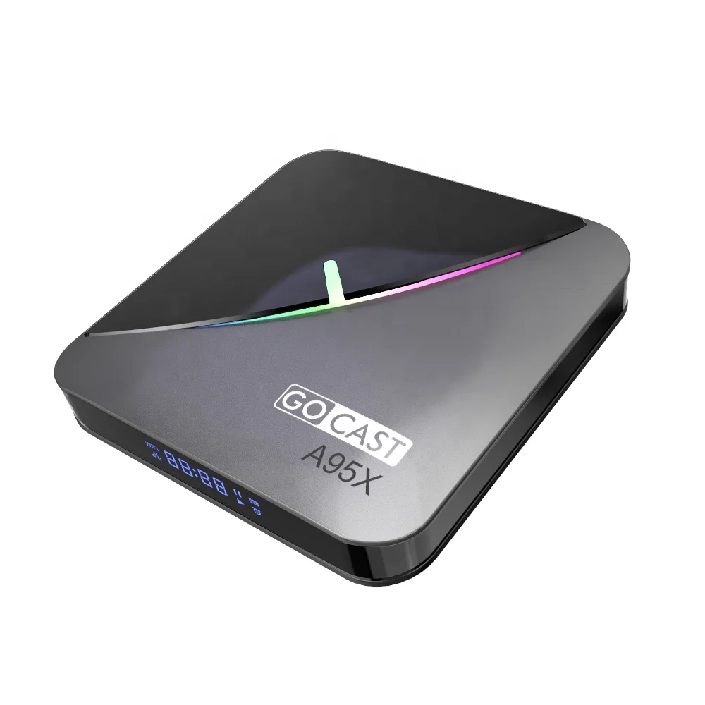  Gocast A95X F3 RGB свет ТВ приставка Android 9 0 4 Гб 64 Amlogic S905X3 коробка 8K HD 2 4/5G Wi-Fi роутер для потоковой передачи 4K TV