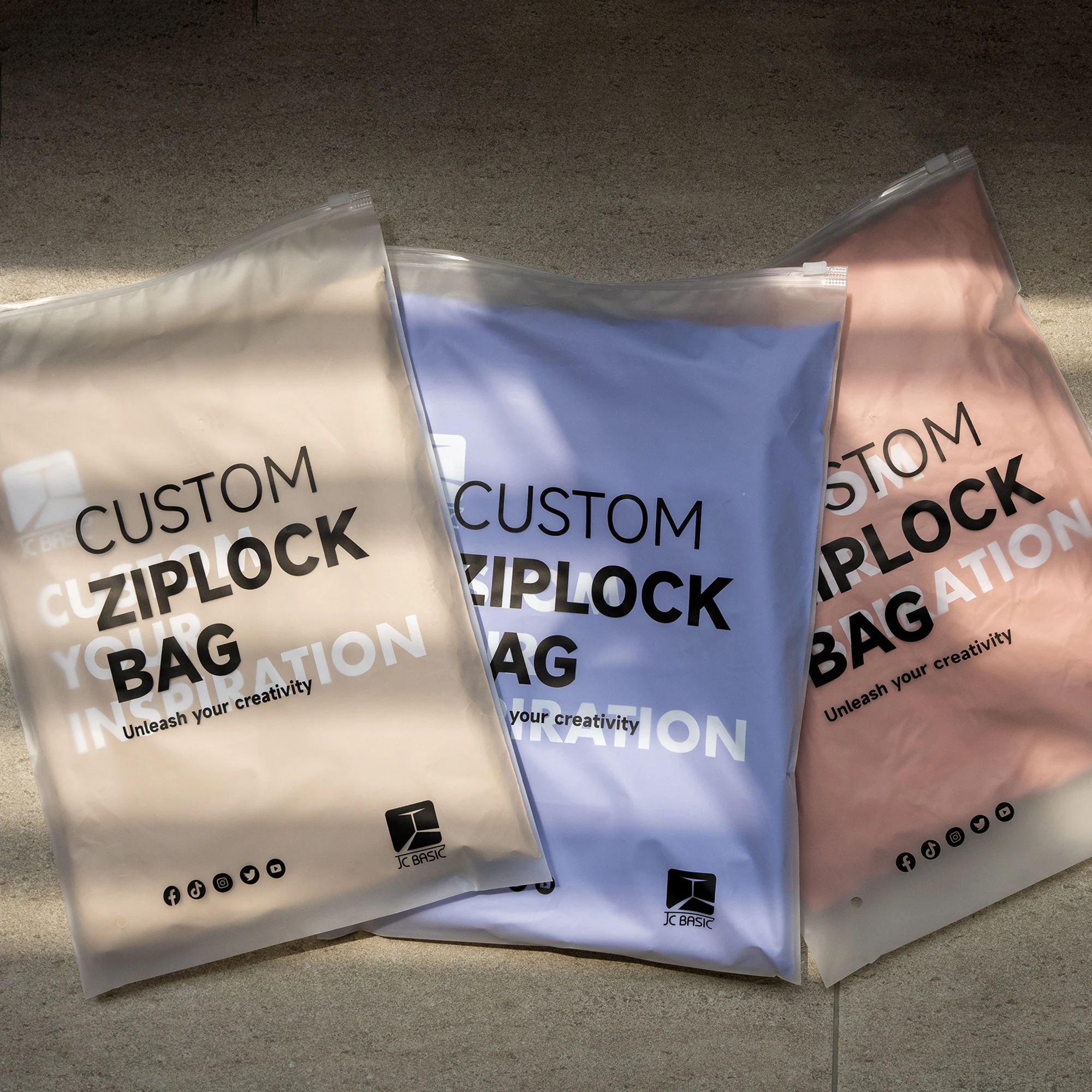 Pvc Frosted Pp Zipper Bags Ziplock Bags Shipping Bags For Clothing