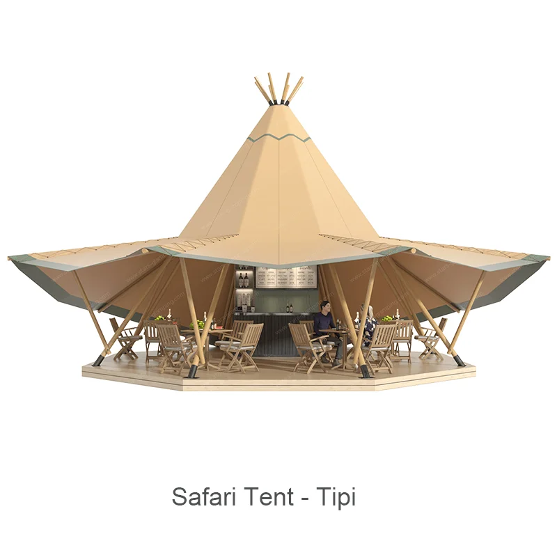 Outdoor Waterproof Romantic Indian Teepee Tipi Tent Party Wedding Hotel  Glamping Safari Tent