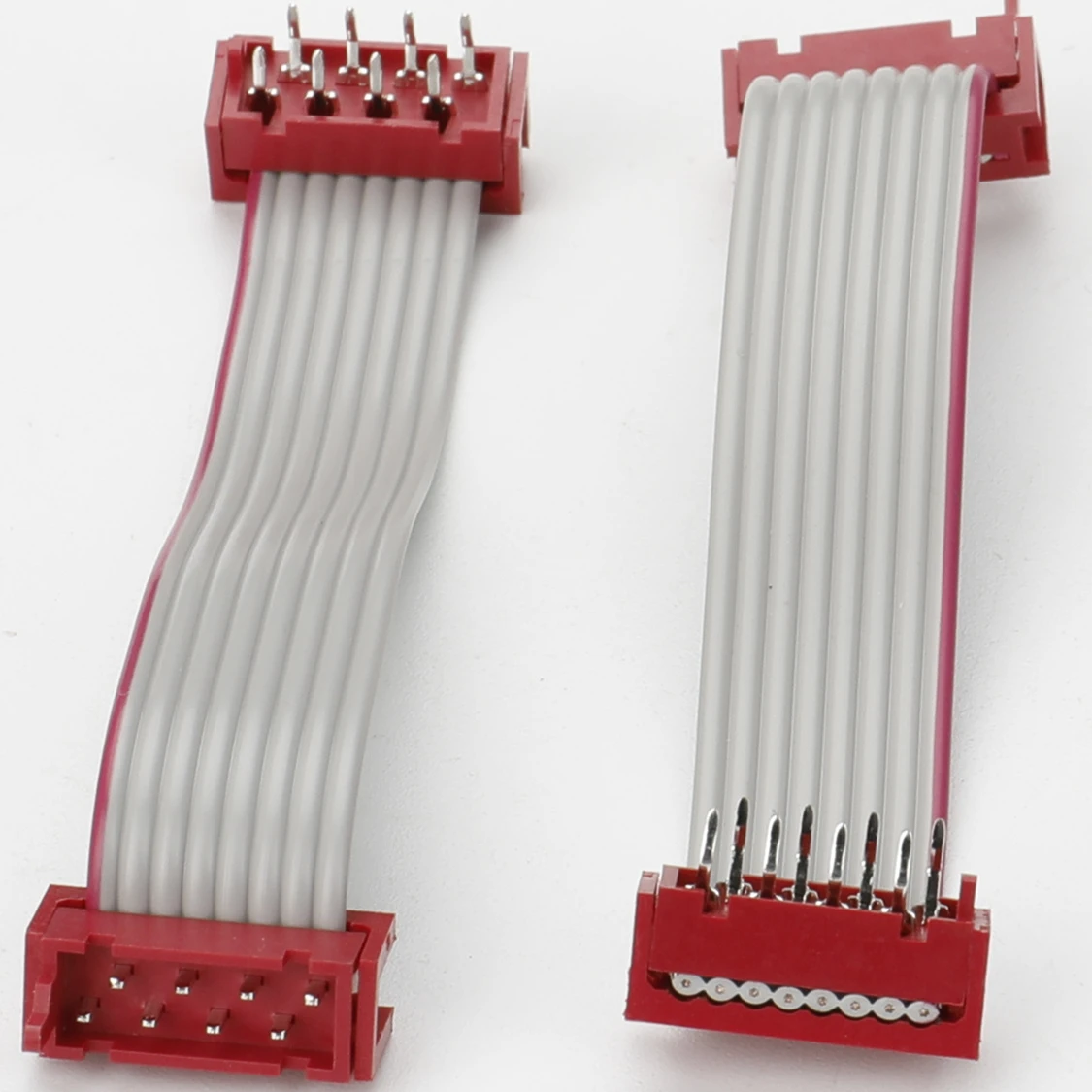 Flat Ribbon Cable Assembly Custom 1.27mm Red Micro Match IDC Socket custom pins
