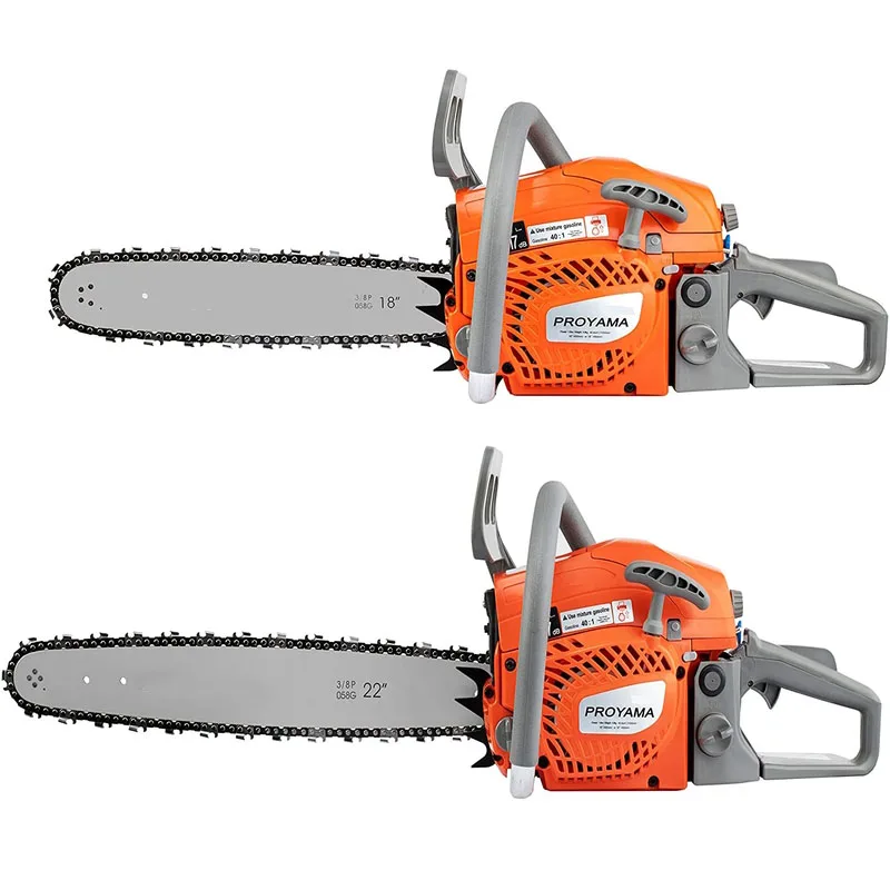 Professional Garden Tools 2 Strokes 49.3cc Wood Cutting 22 inch Chain Saw Gasoline Chainsaw