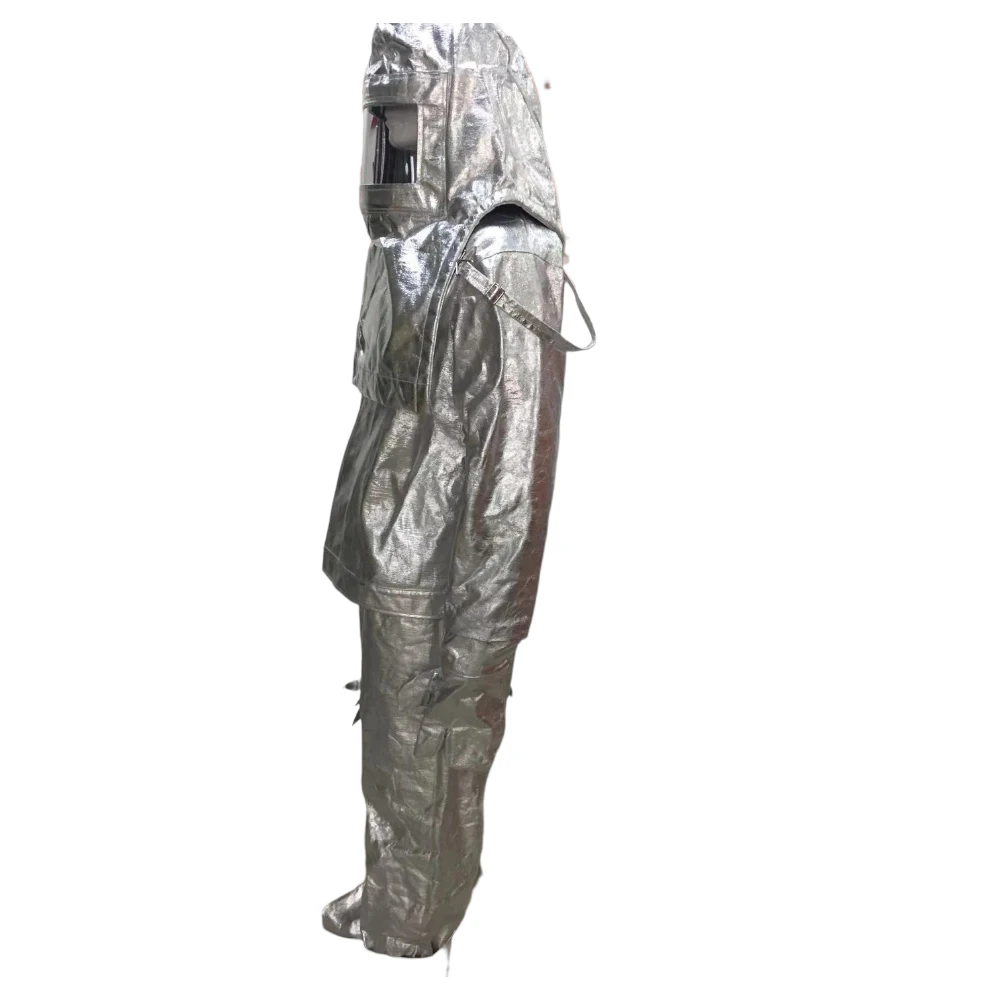 1000degree fireman fire entry suit Aluminum clothing for firefighter aluminum foil Heat Resistance uniform