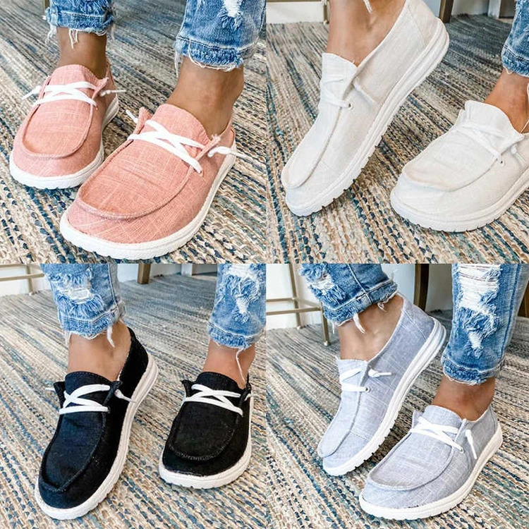 
2021 RTS Soft Breathable Casual Shoes Solid Female Summer Sneakers 