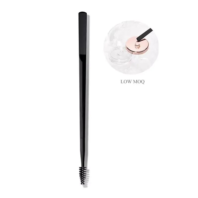 Newest arrival brow spatula brush dual sided spoolie brush custom private label eyebrow lift freeze brush brow applicator