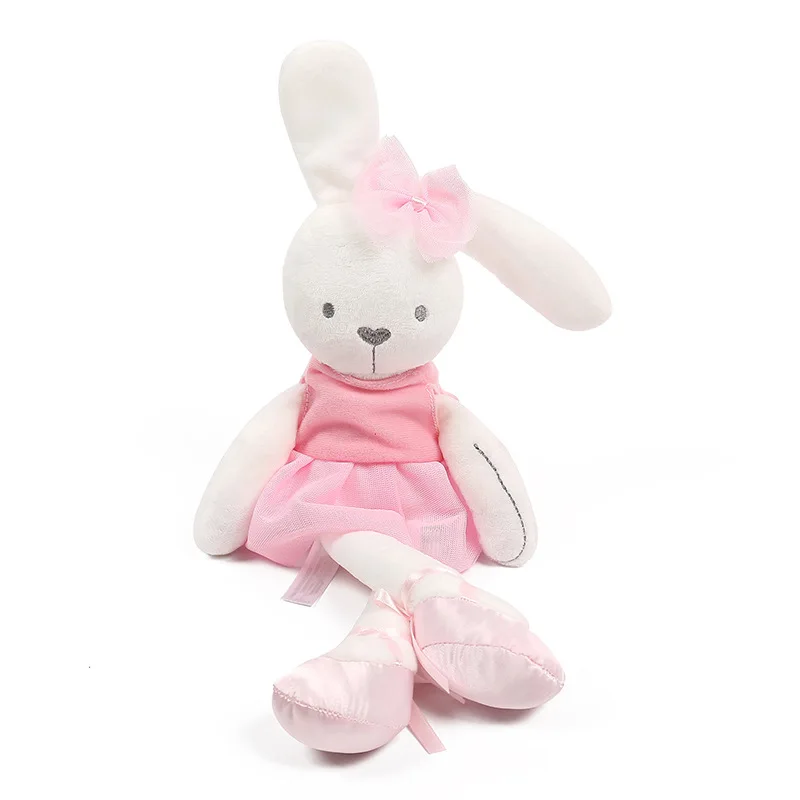 Factory Sale 42cm Lovely Ballet Rabbit Stuffed Animals Sleeping Pillows Bunny Plush Doll Rabbit Plush Peluche Toy