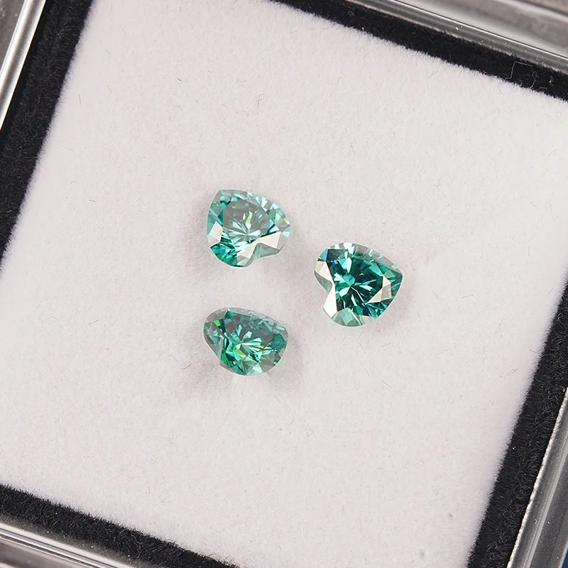 SICGEM Highest Quality Blue Heart Cut Lab Created Sapphire Excellent Loose Gemstones Moissanite