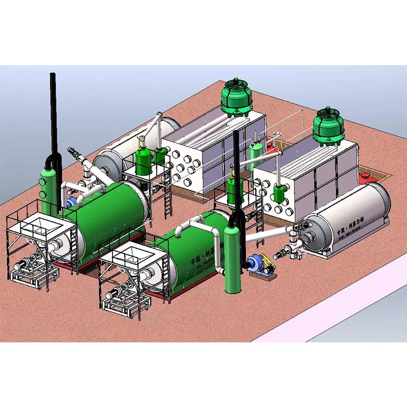 50 - 100 tons per day continuous biomass plastic pyrolysis machine waste tyre plastic biochar pyrolysis equipment for fuel
