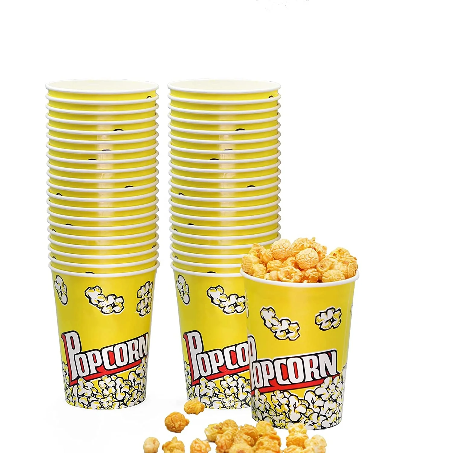 Custom Printed 46oz Popcorn Cup Disposable Take Out Food Grade Packaging Fried Chicken Buckets