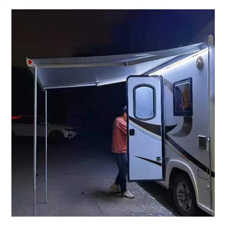 Factory customized size aluminum alloy frame RV awning rv elecrict awning with remote control