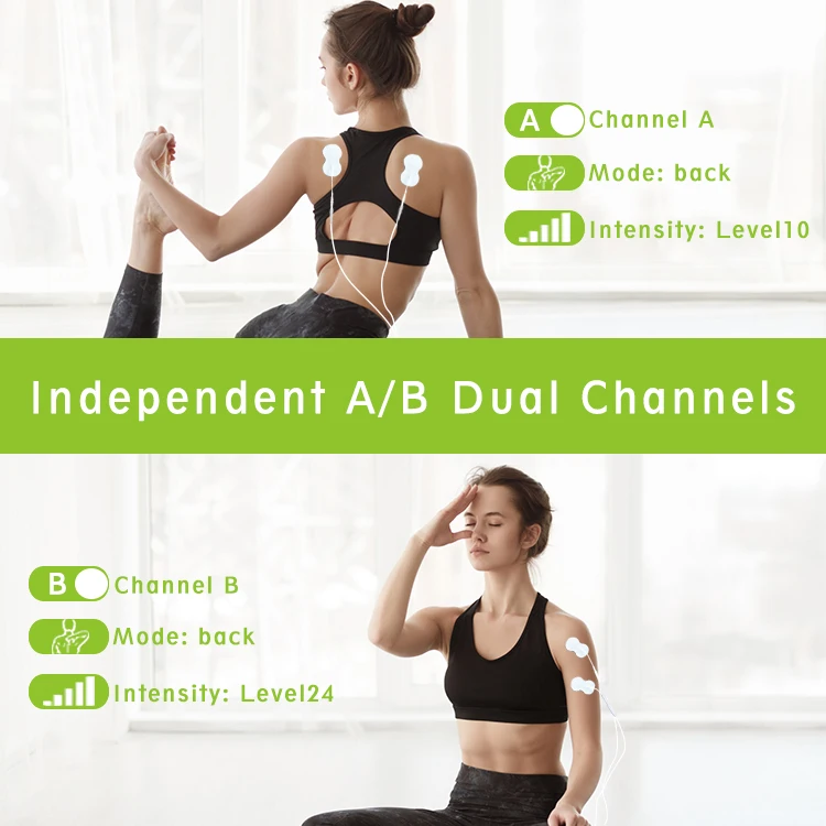 Electric Pulse Back Pain EMS TENS Unit Treatment Pain Physical Therapy Equipment Full Body Foot Massager