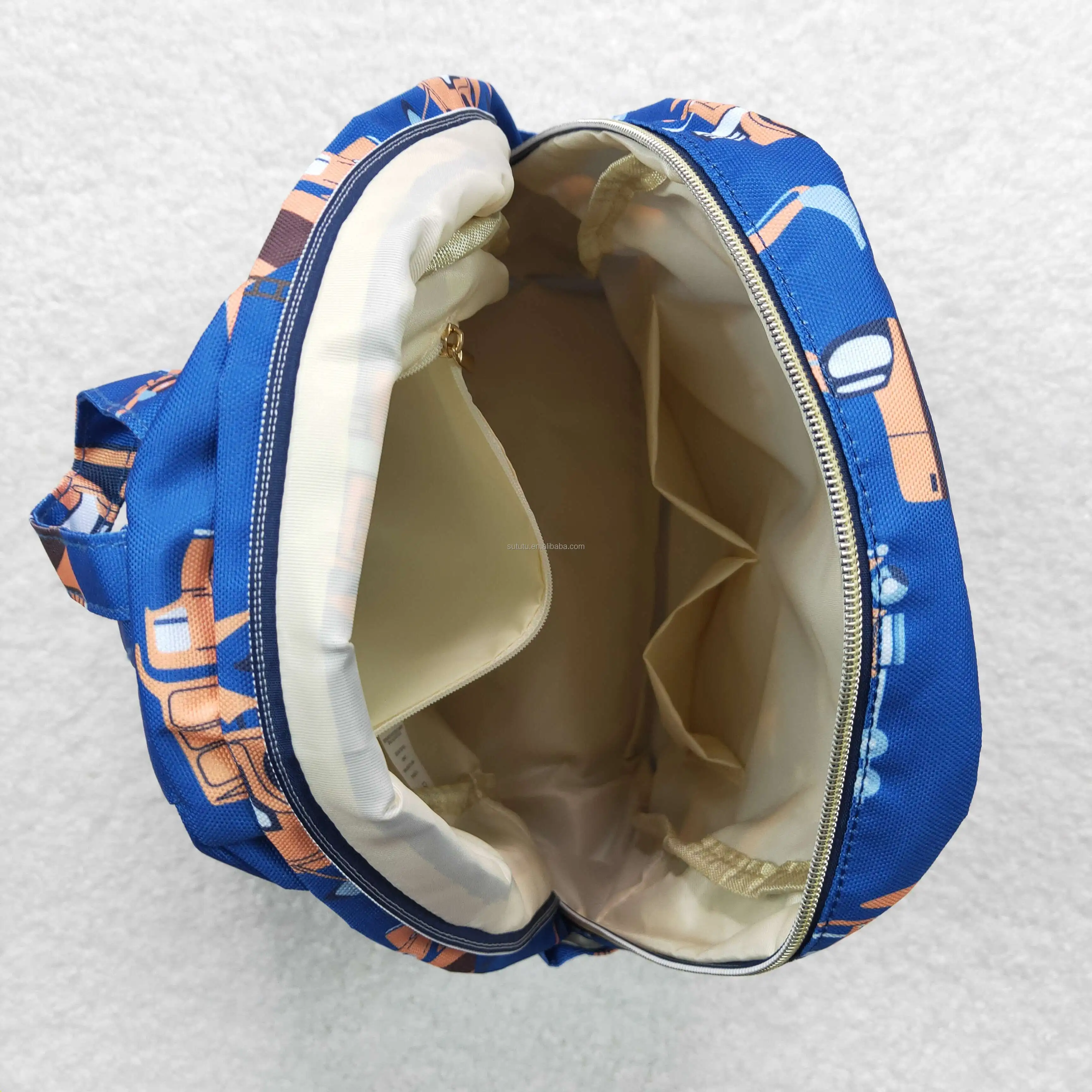 Best-selling style High quality excavator blue backpack  cheap china wholesale kids clothing clothes for kids rts