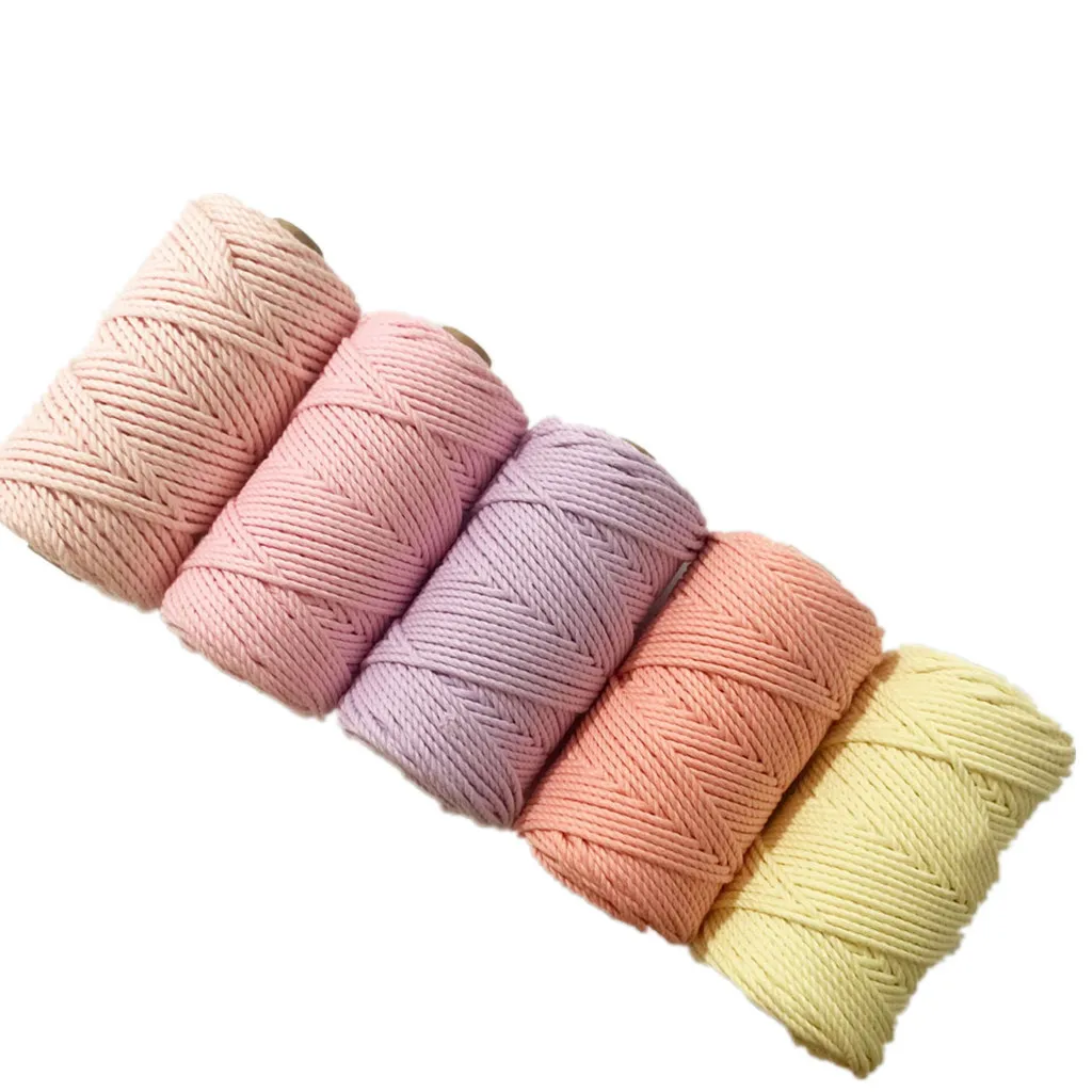 3mm high quality color macrame cotton rope