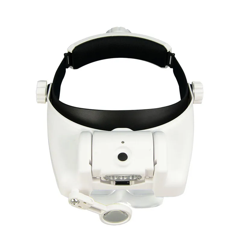 MG82000-MC USB Rechargeable Helmet Magnifying Glasses Visior Headband Magnifier With LED Light For Eyelash Repair