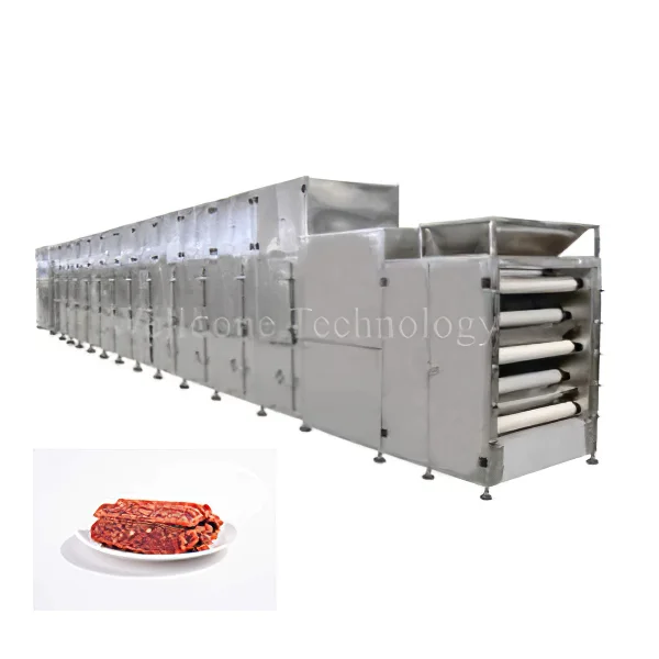 Energy Saving Meat Continuous Conveyor Mesh Belt Dryer (Customized Design with High Cost Efficiency)