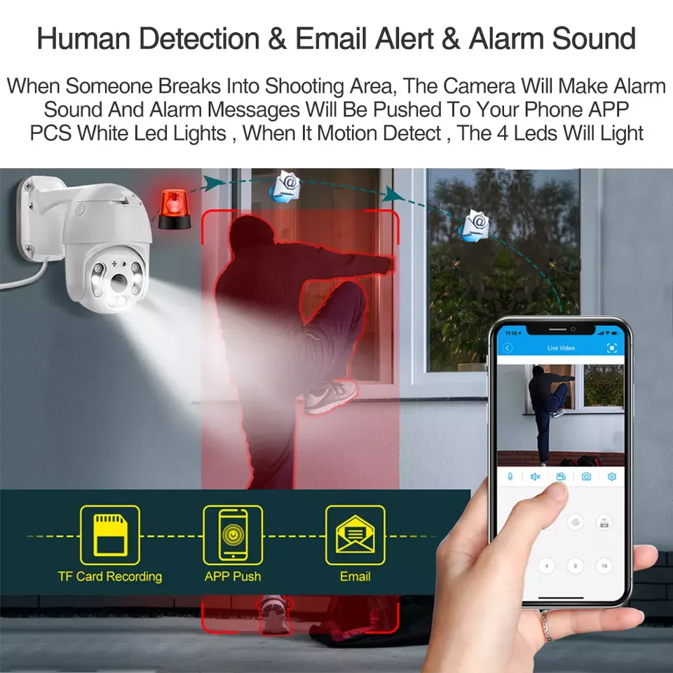 Security poe Ai Camera for poe cameras kit Ip Cam Dome Camera 5mp Full HD CCTV Two-way Audio Motion Detection