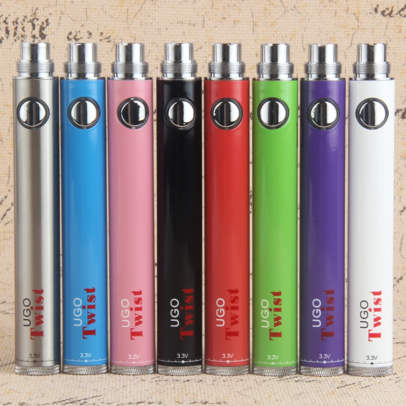 Hottest  UGO TWIST Vape Pen Battery 650mAh Variable Voltage USB Passthrough