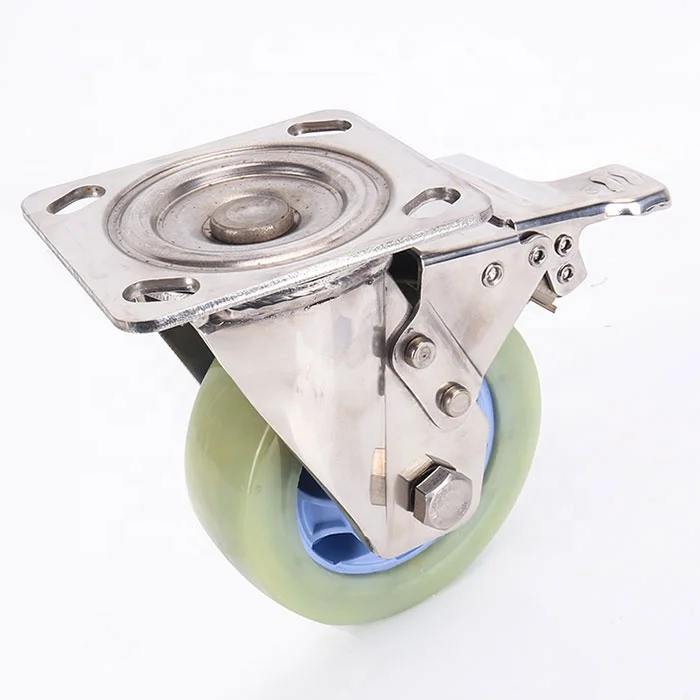 Economy Polyurethane Wheel Stainless Steel Casters Heavy duty