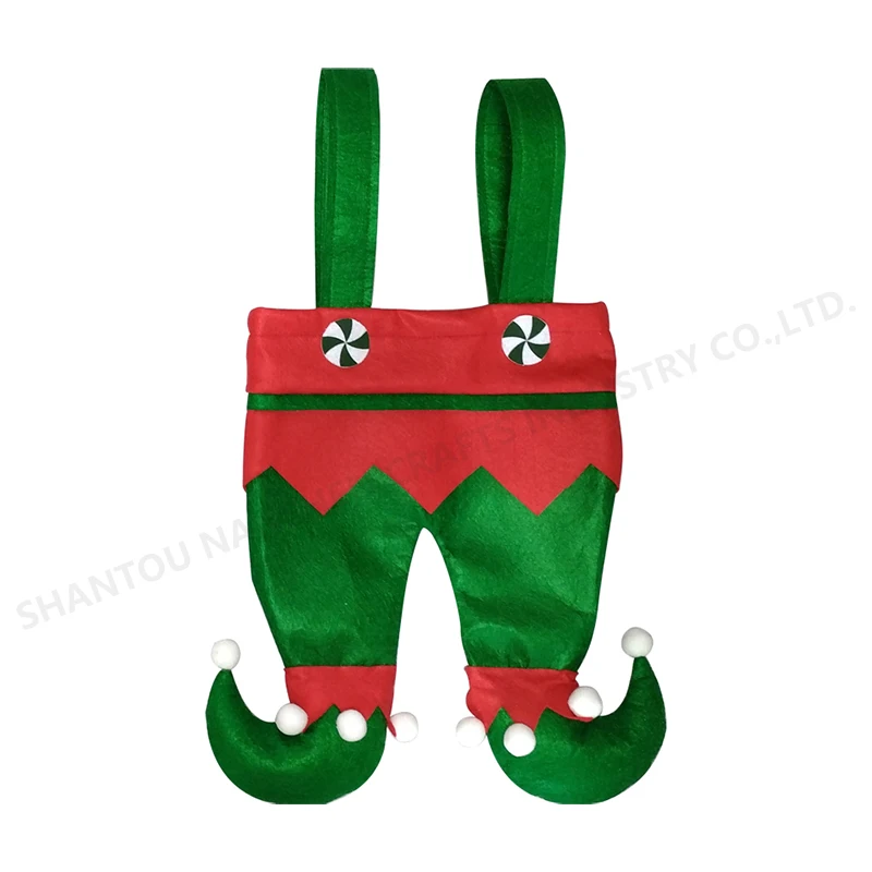 Real Stock Whole new design Christmas decoration Red and green stripes Christmas Candy Bag For Christmas gaft