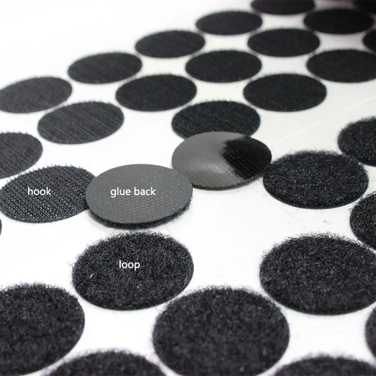 Пользовательские петли крючком круг и круглый точечный клейкий крючок и петля с нейлоном