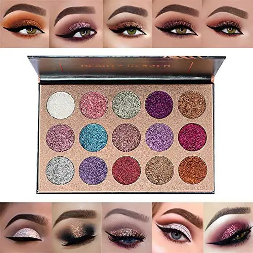 Custom your own highly pigmented eyeshadow glitter beauty glazed eyeshadow palette