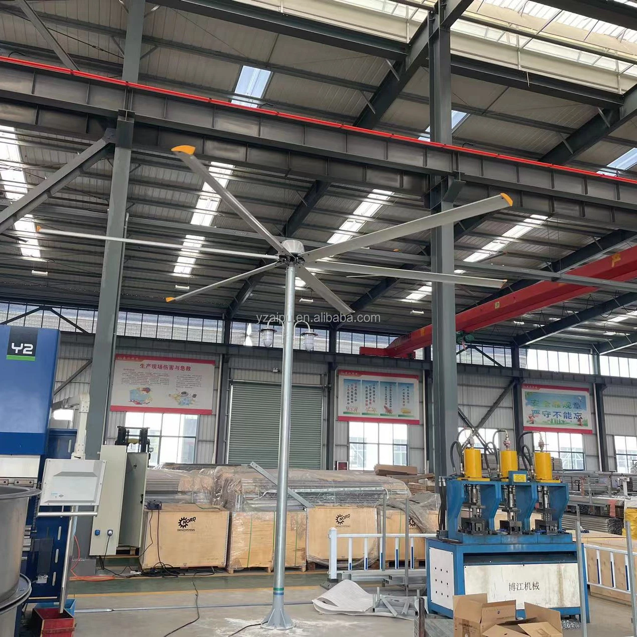 6100mm 5 blades   standing airpole pedestal fan