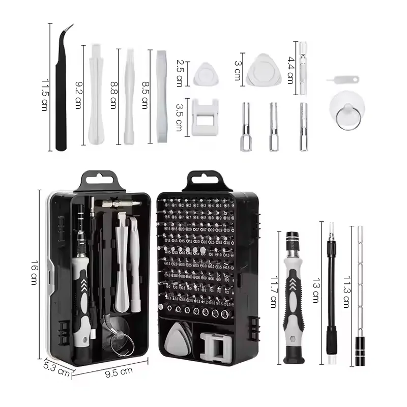 115 in 1 repair kit phone bit mini tools multifunction head torx hex handle precision magnetic screwdriver set