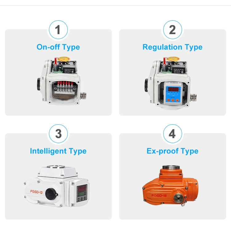 90 Degree Rotary regulation 12V 24v 4-20mA electric valve motorized electric rotary actuator for ball/butterfly valve
